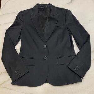 Theory Blazer size 6 Black Striped Button-up